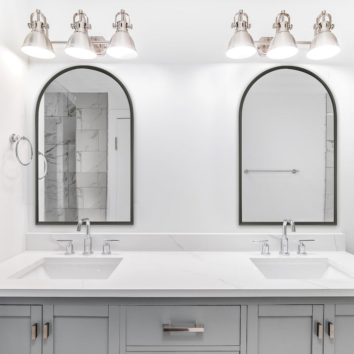 Haus Appeal Eiden 39x24in Arch Mirror | Matte Black Metal Frame | Entryway & Bathroom Wall Mirror | 24 x 39 x 1.38 in | Vertical Mount | Model W00536