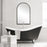 Haus Appeal Eiden 39x24in Arch Mirror | Matte Black Metal Frame | Entryway & Bathroom Wall Mirror | 24 x 39 x 1.38 in | Vertical Mount | Model W00536