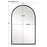 Haus Appeal Eiden 39x24in Arch Mirror | Matte Black Metal Frame | Entryway & Bathroom Wall Mirror | 24 x 39 x 1.38 in | Vertical Mount | Model W00536
