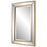 Haus Appeal Matteo 32x20in Wall Mirror | Bevel Mirrored Frame with Gold Beading | Entryway & Powder Room Accent | Vertical or Horizontal | Model W00538