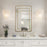 Haus Appeal Matteo 32x20in Wall Mirror | Bevel Mirrored Frame with Gold Beading | Entryway & Powder Room Accent | Vertical or Horizontal | Model W00538