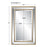 Haus Appeal Matteo 32x20in Wall Mirror | Bevel Mirrored Frame with Gold Beading | Entryway & Powder Room Accent | Vertical or Horizontal | Model W00538