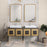 Haus Appeal Designs Finnias 38x24in Wall Mirror | Gold Leaf Metal Frame | Entryway & Bedroom Accent Mirror | 38 x 24 x 1.38 in, Vertical or Horizontal Hang | Model W00545
