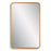 Haus Appeal Designs Finnias 38x24in Wall Mirror | Gold Leaf Metal Frame | Entryway & Bedroom Accent Mirror | 38 x 24 x 1.38 in, Vertical or Horizontal Hang | Model W00545