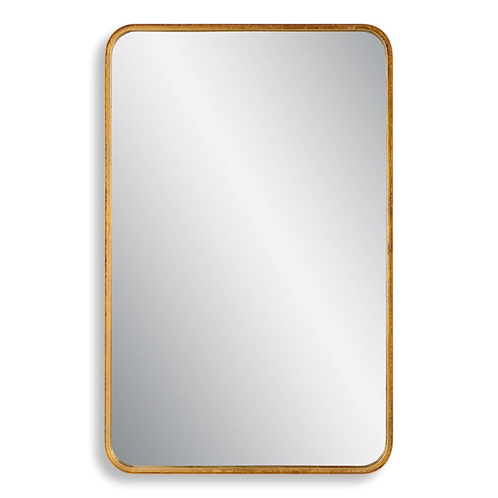 Haus Appeal Designs Finnias 38x24in Wall Mirror | Gold Leaf Metal Frame | Entryway & Bedroom Accent Mirror | 38 x 24 x 1.38 in, Vertical or Horizontal Hang | Model W00545