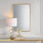 Haus Appeal Designs Finnias 38x24in Wall Mirror | Gold Leaf Metal Frame | Entryway & Bedroom Accent Mirror | 38 x 24 x 1.38 in, Vertical or Horizontal Hang | Model W00545