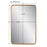 Haus Appeal Designs Finnias 38x24in Wall Mirror | Gold Leaf Metal Frame | Entryway & Bedroom Accent Mirror | 38 x 24 x 1.38 in, Vertical or Horizontal Hang | Model W00545