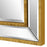 Haus Appeal Rexell 40x24in Wall Mirror | Gold Organic Textured PS & Beveled Mirror Frame | Entryway & Bathroom Accent | Vertical/Horizontal | Model W00553