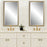 Haus Appeal Bridgers 40x24" Mirror | Gold & Dark Brown Wall Mirror | Living Room, Bedroom & Entryway | 1" Bevel, Vertical or Horizontal Hanging | Model W00556