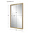 Haus Appeal Bridgers 40x24" Mirror | Gold & Dark Brown Wall Mirror | Living Room, Bedroom & Entryway | 1" Bevel, Vertical or Horizontal Hanging | Model W00556