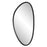 Haus Appeal Bankston 36x21in Mirror | Asymmetrical Matte Black Polymer Frame | Powder Room & Master Bath Wall Mirror | 36H x 21W x 0.88D | Model W00557