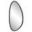 Haus Appeal Bankston 36x21in Mirror | Asymmetrical Matte Black Polymer Frame | Powder Room & Master Bath Wall Mirror | 36H x 21W x 0.88D | Model W00557
