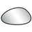 Haus Appeal Bankston 36x21in Mirror | Asymmetrical Matte Black Polymer Frame | Powder Room & Master Bath Wall Mirror | 36H x 21W x 0.88D | Model W00557