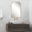 Haus Appeal Adonis 36x22in Wall Mirror | Gold Leaf Iron Frame | Entryway & Bathroom Accent | Graceful Curved Top Corners | Vertical Mount | Model W00558