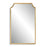 Haus Appeal Adonis 36x22in Wall Mirror | Gold Leaf Iron Frame | Entryway & Bathroom Accent | Graceful Curved Top Corners | Vertical Mount | Model W00558