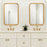 Haus Appeal Silas 30x20in Mirror | Hammered Metal & Antiqued Gold Leaf | Entryway & Living Room Wall Mirror | 30 x 20 x 1.5 in, Hang Vertically or Horizontally | Model W00559
