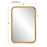 Haus Appeal Silas 30x20in Mirror | Hammered Metal & Antiqued Gold Leaf | Entryway & Living Room Wall Mirror | 30 x 20 x 1.5 in, Hang Vertically or Horizontally | Model W00559