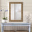 Haus Appeal Astrid 35x25in Wall Mirror | Coastal Design with Wrap that Resembles Rattan | Entryway & Powder Room Accent | Model W00561