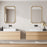 Haus Appeal Ryder 34x22in Mirror | Overlapping Frames in Brushed Gold | Entryway & Bathroom Mirror | Vertical or Horizontal Hang | Model W00567