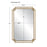 Haus Appeal Ryder 34x22in Mirror | Overlapping Frames in Brushed Gold | Entryway & Bathroom Mirror | Vertical or Horizontal Hang | Model W00567