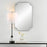 Haus Appeal Archer 32x20in Wall Mirror | Satin Black Iron Frame with Scalloped Corners | Entryway & Bathroom Accent | Vertical or Horizontal | Model W00568