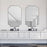 Haus Appeal Archer 32x20in Wall Mirror | Satin Black Iron Frame with Scalloped Corners | Entryway & Bathroom Accent | Vertical or Horizontal | Model W00568