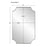 Haus Appeal Archer 32x20in Wall Mirror | Satin Black Iron Frame with Scalloped Corners | Entryway & Bathroom Accent | Vertical or Horizontal | Model W00568