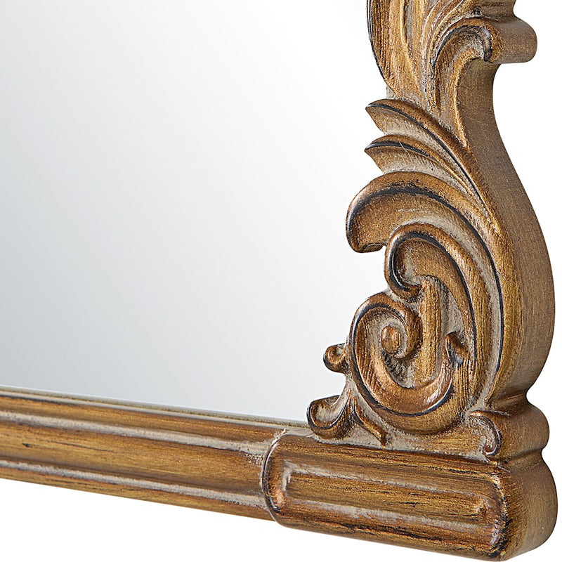 Haus Appeal Donavan 28x38in Mirror | Baroque Antique Gold Ornate Wall Mirror | Living Room & Mantel Accent | 38W x 28H, MDF/Mirror | Model W00573