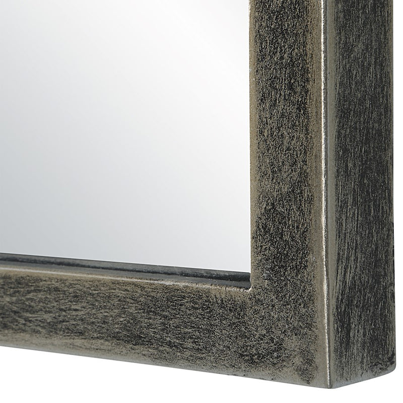 Haus Appeal Amari 36x22in Arch Mirror | Bronze Metal Frame with Gold & Silver Accents | Entryway & Bathroom Wall Mirror | 36 x 21.75 x 1 in | Model W00576