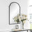 Haus Appeal Braxton 36x22in Mirror | Satin Black Metal Frame | Bathroom Vanity & Foyer Accent Mirror | 21.75 x 36 x 1 in, Vertical Mount | Model W00577