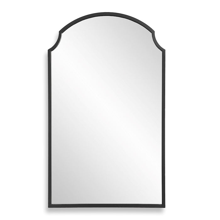 Haus Appeal Braxton 36x22in Mirror | Satin Black Metal Frame | Bathroom Vanity & Foyer Accent Mirror | 21.75 x 36 x 1 in, Vertical Mount | Model W00577