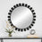 Haus Appeal Barrett 34in Round Wall Mirror | Modern Matte Black | Entryway & Living Room Accent Mirror | 33.88 x 33.88 x 1.62 in, 12 lbs | Model W00578