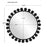 Haus Appeal Barrett 34in Round Wall Mirror | Modern Matte Black | Entryway & Living Room Accent Mirror | 33.88 x 33.88 x 1.62 in, 12 lbs | Model W00578