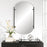 Haus Appeal Hayes 23x38in Pill Shaped Mirror | Frameless with Two Satin Black Metal Strips| Bathroom & Powder Room Vanity | Vertical Mount | Model W00581