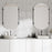 Haus Appeal Hayes 23x38in Pill Shaped Mirror | Frameless with Two Satin Black Metal Strips| Bathroom & Powder Room Vanity | Vertical Mount | Model W00581
