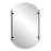 Haus Appeal Hayes 23x38in Pill Shaped Mirror | Frameless with Two Satin Black Metal Strips| Bathroom & Powder Room Vanity | Vertical Mount | Model W00581