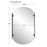 Haus Appeal Hayes 23x38in Pill Shaped Mirror | Frameless with Two Satin Black Metal Strips| Bathroom & Powder Room Vanity | Vertical Mount | Model W00581