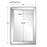 Haus Appeal Avery 34x23in Rectangular Wall Mirror | Beveled Mirror and Nickel Frame | Entryway & Bathroom Accent | 34 x 23 x 1.25 in | Model W00589