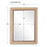 Haus Appeal Emerson 38x28in Wall Mirror | Coastal Basket Weave Frame | Bathroom & Entryway Wall Mirror | 28 x 38 in, Dark Brown Liner, Moisture-Resistant | Model W00591