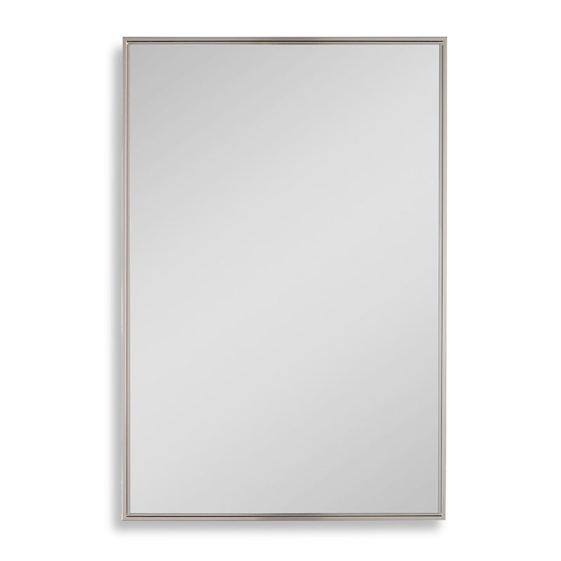 Haus Appeal Rylan 30x20in Wall Mirror | Warm Silver Polystyrene Frame | Bathroom & Entryway Accent | 1 x 20 x 30 in | Vertical or Horizontal | Model W00594