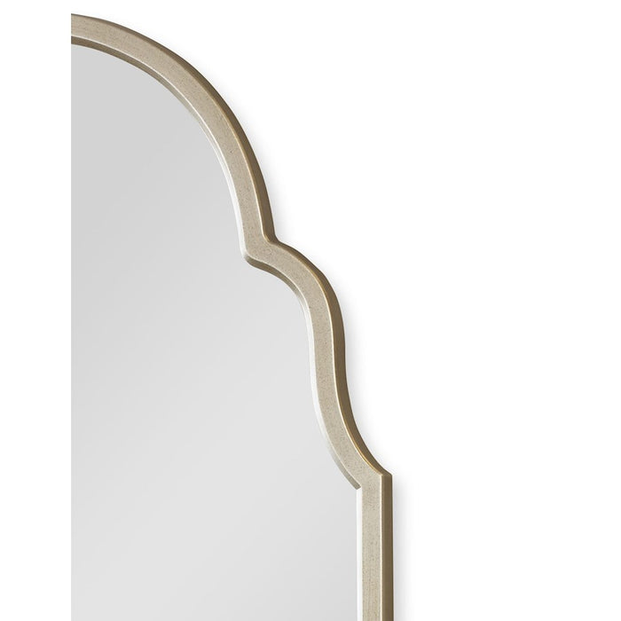 Haus Appeal Kyro 24x41in Arch Wall Mirror with Graceful Curves | Warm Silver Frame | Entryway & Bathroom Accent Mirror | Vertical Mount | Model W00596