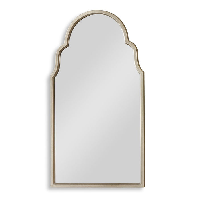 Haus Appeal Kyro 24x41in Arch Wall Mirror with Graceful Curves | Warm Silver Frame | Entryway & Bathroom Accent Mirror | Vertical Mount | Model W00596