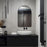 Haus Appeal Brockton 34x22in Arch Mirror | Satin Black Iron & Glass | Foyer & Bathroom Accent Mirror | 22 x 34 x 1 in, Vertical Mount | Model W00604