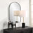 Haus Appeal Brockton 34x22in Arch Mirror | Satin Black Iron & Glass | Foyer & Bathroom Accent Mirror | 22 x 34 x 1 in, Vertical Mount | Model W00604