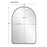 Haus Appeal Brockton 34x22in Arch Mirror | Satin Black Iron & Glass | Foyer & Bathroom Accent Mirror | 22 x 34 x 1 in, Vertical Mount | Model W00604