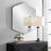 Haus Appeal Henley 36x32in Diamond Mirror | Black Frame with Radius Corners and Beveled Glass | Entryway & Bathroom Wall Mirror | Model W00610