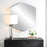 Haus Appeal Henley 36x32in Diamond Mirror | Black Frame with Radius Corners and Beveled Glass | Entryway & Bathroom Wall Mirror | Model W00610