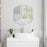 Haus Appeal Henley 36x32in Diamond Mirror | Black Frame with Radius Corners and Beveled Glass | Entryway & Bathroom Wall Mirror | Model W00610