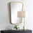 Haus Appeal Milano 34x22in Wall Mirror | Contemporary Gold Leaf Metal Frame with Soft Curves | Entryway & Bathroom Accent | Vertical Mount | Model W00614