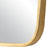 Haus Appeal Milano 34x22in Wall Mirror | Contemporary Gold Leaf Metal Frame with Soft Curves | Entryway & Bathroom Accent | Vertical Mount | Model W00614